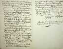 Lettre autographe sign&eacute;e. Georges Washington de La Fayette (1779-1849), militaire, homme politique, d&eacute;put&eacute; de la Haute-Loire, seul fils du c&eacute;l&egrave;bre ...