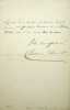 Lettre autographe sign&eacute;e. Fran&ccedil;ois d'Assise de Bourbon (1822-1902), infant d'Espagne, roi consort d'Espagne, &eacute;poux de la reine Isabelle II. 