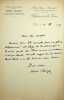 Lettre autographe sign&eacute;e. Henri Clouzot (1865-1941), conservateur de mus&eacute;e, journaliste, historien de l'art. 