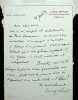 Lettre sign&eacute;e &agrave; Georges Montorgueil. Edouard Clunet (1845-1922), avocat d&eacute;fenseur de Sarah Bernhard et Mata Hari. 