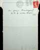 Lettre sign&eacute;e &agrave; Georges Montorgueil. Edouard Clunet (1845-1922), avocat d&eacute;fenseur de Sarah Bernhard et Mata Hari. 