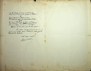 Lettre autographe signée à Philippe Gille