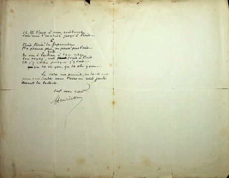 Lettre autographe signée à Philippe Gille. Henri Meilhac (1830-1897), écrivain, librettiste.