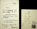 Lettre autographe sign&eacute;e &agrave; Philippe Gille. Jules Massenet (1842-1912), compositeur. 