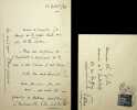 Lettre autographe sign&eacute;e &agrave; Philippe Gille. Jules Massenet (1842-1912), compositeur. 
