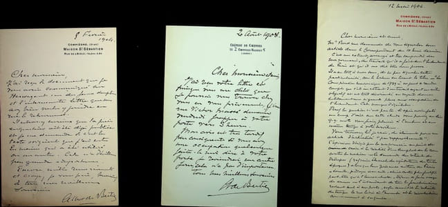Lettre autographe signée à Georges Montorgueil (lot de 3)