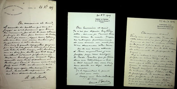 Lettre autographe signée à Georges Montorgueil (lot de 3)