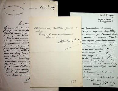 Lettre autographe signée à Georges Montorgueil (lot de 3)
