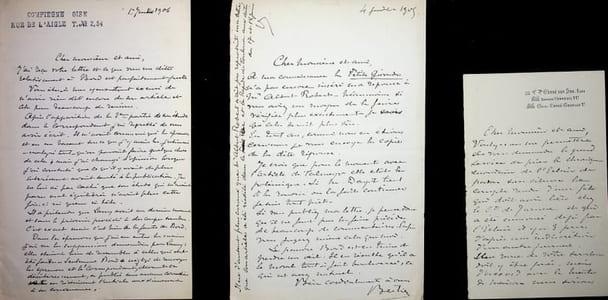 Lettre autographe signée à Georges Montorgueil (lot de 3)