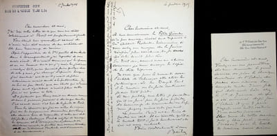 Lettre autographe signée à Georges Montorgueil (lot de 3)