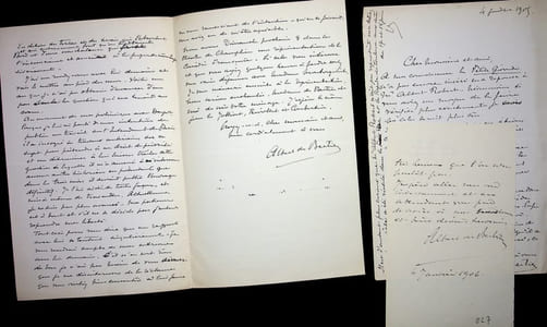 Lettre autographe signée à Georges Montorgueil (lot de 3)