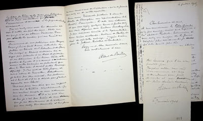 Lettre autographe signée à Georges Montorgueil (lot de 3)