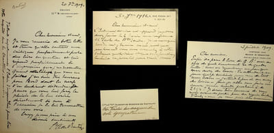 Lettre autographe signée à Georges Montorgueil (lot de 3)