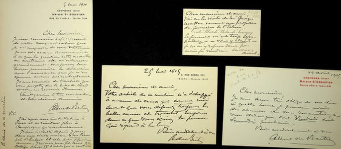 Lettre autographe signée à Georges Montorgueil (lot de 3)