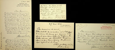 Lettre autographe signée à Georges Montorgueil (lot de 3)