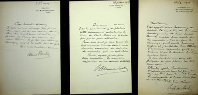 Lettre autographe signée à Georges Montorgueil (lot de 3)