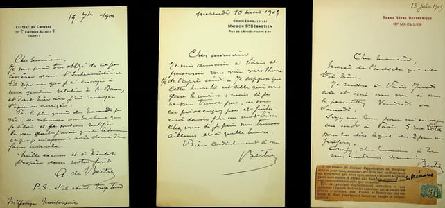 Lettre autographe signée à Georges Montorgueil (lot de 3)