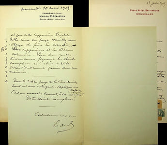 Lettre autographe signée à Georges Montorgueil (lot de 3)