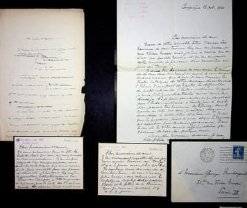 Lettre autographe signée à Georges Montorgueil (lot de 3)