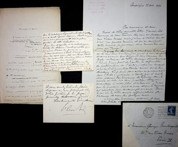 Lettre autographe signée à Georges Montorgueil (lot de 3)