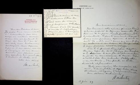 Lettre autographe signée à Georges Montorgueil (lot de 3)