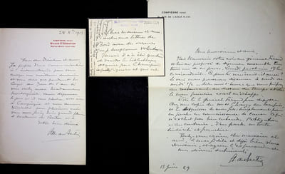 Lettre autographe signée à Georges Montorgueil (lot de 3)
