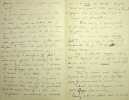 Lettre autographe sign&eacute;e &agrave; Robert Brussel. Eug&egrave;ne Morel (1869-1934), &eacute;crivain, critique, biblioth&eacute;caire &agrave; la BnF. 