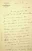 Lettre autographe sign&eacute;e &agrave; Robert Brussel. Eug&egrave;ne Morel (1869-1934), &eacute;crivain, critique, biblioth&eacute;caire &agrave; la BnF. 