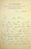 Lettre autographe sign&eacute;e. Louis Macon (1836-1918), &eacute;crivain, journaliste, cofondateur du Courrier fran&ccedil;ais. 