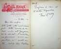 Lettre autographe sign&eacute;e &agrave; Georges Montorgueil. Ren&eacute; Emery (1861-1918), journaliste, romancier, r&eacute;dacteur en chef du journal Fin de Si&egrave;cle. 