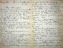Lettre autographe sign&eacute;e &agrave; Georges Montorgueil. Ren&eacute; Emery (1861-1918), journaliste, romancier, r&eacute;dacteur en chef du journal Fin de Si&egrave;cle. 