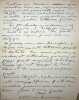 Lettre autographe sign&eacute;e &agrave; Georges Montorgueil. Ren&eacute; Emery (1861-1918), journaliste, romancier, r&eacute;dacteur en chef du journal Fin de Si&egrave;cle. 