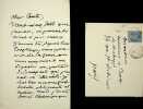 Lettre autographe sign&eacute;e. F&eacute;lix Feuillet de Conches (1798-1887), diplomate, &eacute;crivain, collectionneur.