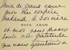 Carte autographe sign&eacute;e &agrave; Georges Montorgueil. Paul Adam (1862-1920), &eacute;crivain. 