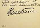 Carte autographe sign&eacute;e &agrave; Georges Montorgueil. Paul Adam (1862-1920), &eacute;crivain. 