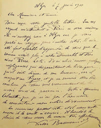 Lettre autographe signée à Emile Berr