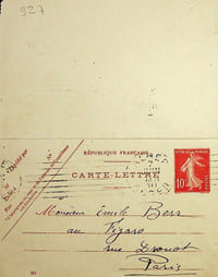 Lettre autographe signée à Emile Berr