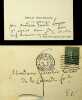 Carte autographe. Emile Boutroux (1845-1921), philosophie, historien de la philosophie, membre de l'Acad&eacute;mie fran&ccedil;aise. 