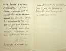 Lettre autographe sign&eacute;e. Philippe Crozier (1857-1944), diplomate, ambasaddeur, polytechnicien, chef du protocole de la r&eacute;publique. 