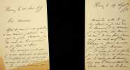 Lettre autographe sign&eacute;e &agrave; Claudius Popelin. Albert Cambriels (1816-1891), g&eacute;n&eacute;ral, grand-croix de la L&eacute;gion d'honneur. 