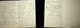 Lettre autographe sign&eacute;e &agrave; Claudius Popelin. Albert Cambriels (1816-1891), g&eacute;n&eacute;ral, grand-croix de la L&eacute;gion d'honneur. 