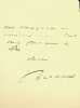 Lettre autographe sign&eacute;e. Jacques Bardoux (1874-1959), &eacute;crivain, homme politique, d&eacute;put&eacute;, s&eacute;nateur. 