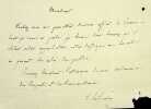 Lettre autographe sign&eacute;e. Ernest Legouv&eacute; (1807-1903), po&egrave;te, &eacute;crivain, membre de l'Acad&eacute;mie fran&ccedil;aise. 
