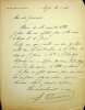 Lettre autographe sign&eacute;e &agrave; L&eacute;o Pold&egrave;s. Henri Giraud (1879-1949), g&eacute;n&eacute;ral, Saint Cyrien, homme politique, d&eacute;put&eacute;. 