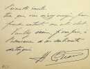Lettre autographe sign&eacute;e &agrave; L&eacute;o Pold&egrave;s. Henri Giraud (1879-1949), g&eacute;n&eacute;ral, Saint Cyrien, homme politique, d&eacute;put&eacute;. 
