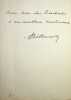 Lettre autographe sign&eacute;e &agrave; L&eacute;o Pold&egrave;s. Antoine B&eacute;thouart (1889-1982), g&eacute;n&eacute;ral, Saint Cyrien, compagnon de la Lib&eacute;ration, s&eacute;nateur. 