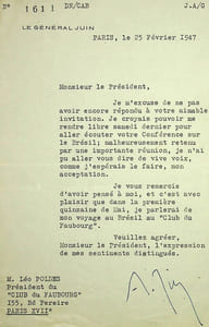 Lettre signée à Léo Poldès