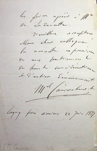 Lettre autographe signée
