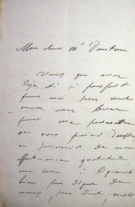 Lettre autographe signée