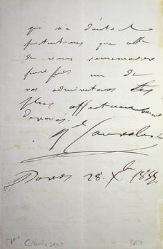 Lettre autographe signée. François Certain de Canrobert (1809-1895), militaire, maréchal de France.